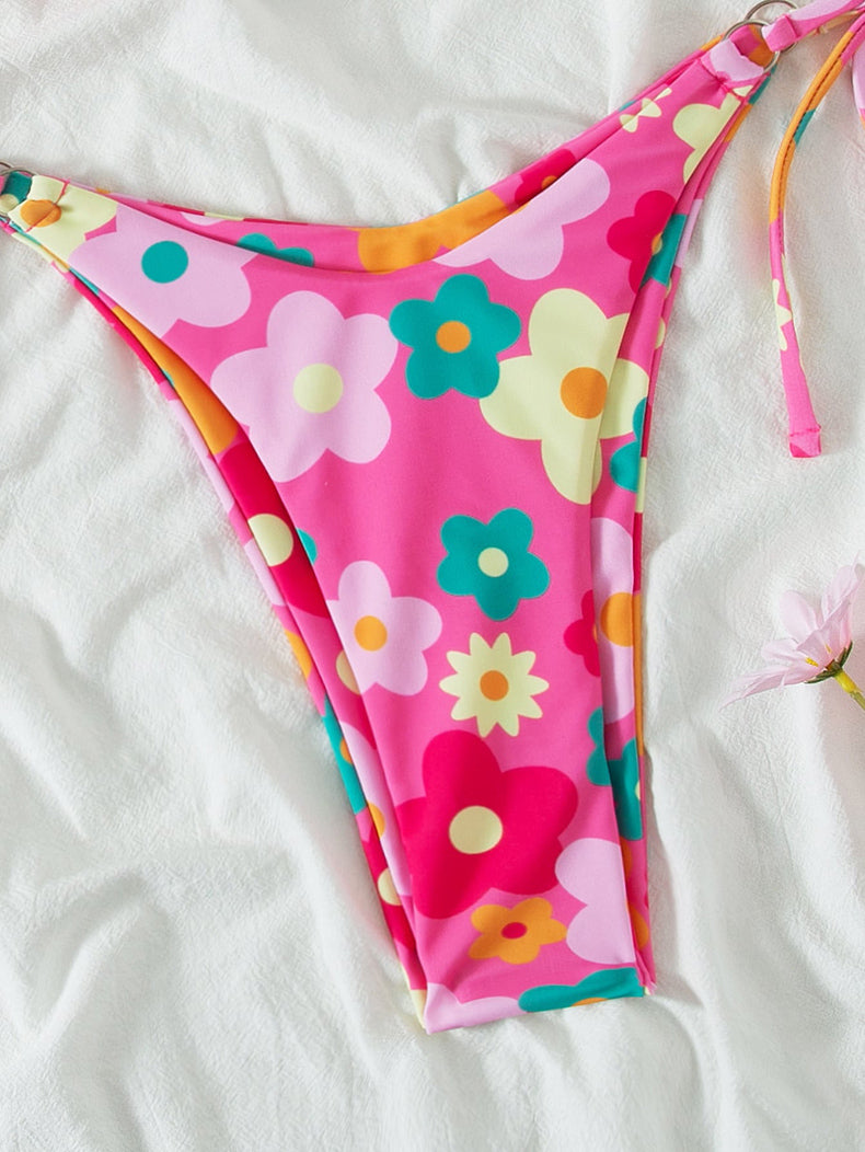 Swimsuit Women Summer Tube Top Sexy Bikini Fresh Printed Bikini Swimsuit Bella Mia